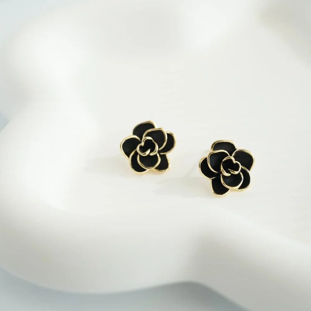 New Camellia Studs - Picture 1 of 2